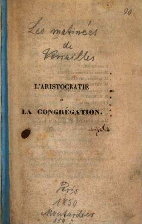Les matinées de Versailles : esquisses morales et dramatiques