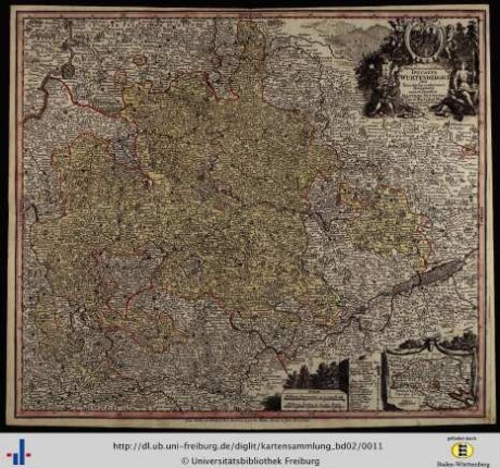 Nova et accuratißima Ducatus Wurtenbergici cum Territoriis conterminis Designatio
