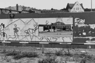 Ehemalige Staatsgrenze zu Westberlin/Berliner Mauer am Leuschnerdamm/Bethaniendamm (Engelbecken)