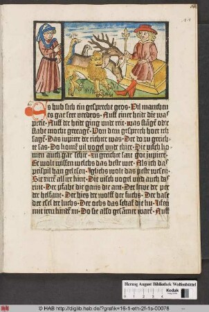 Von dem Affen und den Tieren.