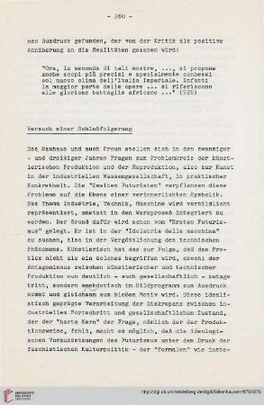 Versuch einer Schlußfolgerung