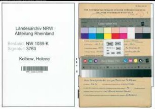 Entnazifizierung Helene Kolbow , geb. 16.09.1901 ()