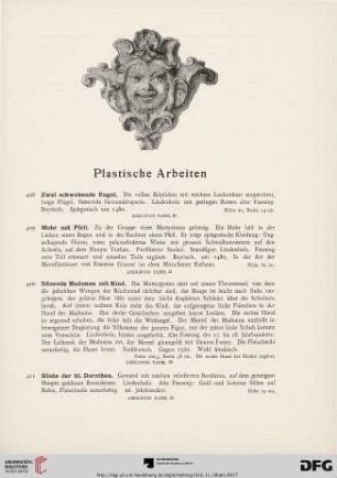 Plastische Arbeiten (Nr. 408-472)