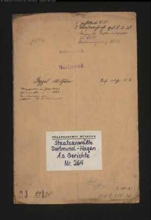 Angeklagter: Poggel, Wilhelm: Landfriedensbruch (Plünderungen usw. in Hamm am 3.- 4.7.1919)