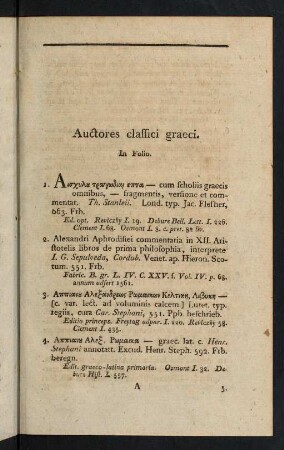 1-50, Auctores classici graeci.