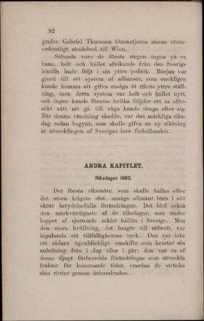 Andra Kapitlet. Riksdagen 1680.
