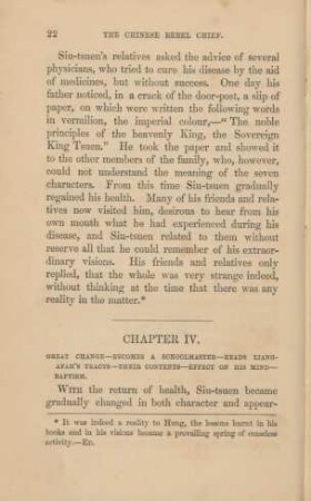 IV. Great change - Becomes a schoolmaster - Reads Liang-afah's tracts - Their contents - Effect on his mind - Baptism