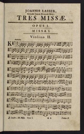 1-9, Violino II. Missa I.