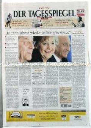 Berliner Tageszeitung "Der Tagesspiegel" zu den Regierungszielen der Große Koalition