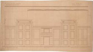 Pfann, Paul; München - Bogenhausen; Villa Jos. Selmayer - Südwand der Diele (Ansicht m. Schnitt)