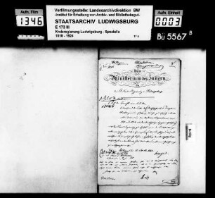 Kommunsachen: Rechnungsnachprüfungen bei der Kreisregierung, Oberamt Waiblingen