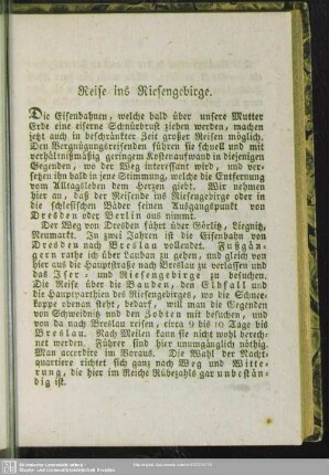 Reise ins Riesengebirge