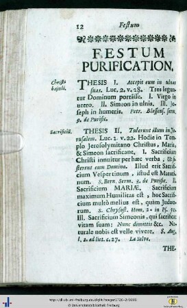 Festum Purificationis.
