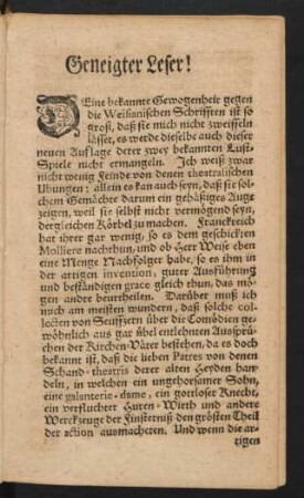 Geneigter Leser!