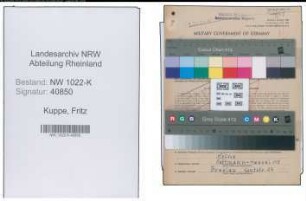 Entnazifizierung Fritz Kuppe , geb. 07.08.1901 (Arbeiter)