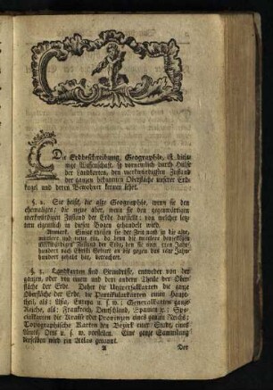 Der I. Abschnitt: Von der ganzen Oberflaeche der Erdkugel ueberhaupt [- XXX. Abschnitt: Wappen der vornehmsten deutschen Laender]