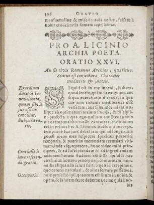 Pro A. Licinio Archia Poeta. Oratio XXVI.