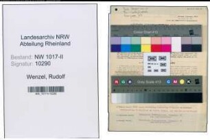 Entnazifizierung Rudolf Wenzel , geb. 02.03.1882 (Installateur)
