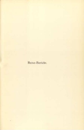 Reise-Bericht