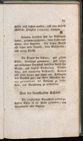 Von der krankhaften Schärfe.