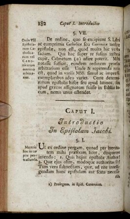 Caput I. Introductio In Epistolam Iacobi. - Caput II. Introductio In primam Petri Apostoli Epistolam.