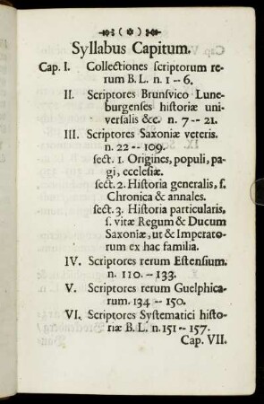 Syllabus Capitum