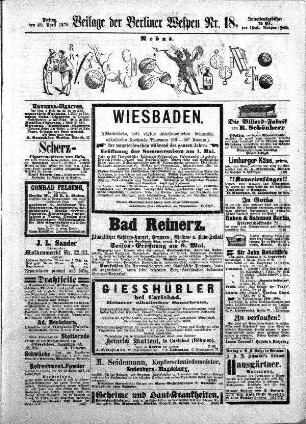 Beilage der Berliner Wespen Nr. 18