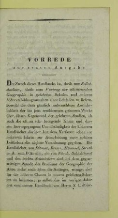Vorrede zur ersten Ausgabe