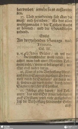 [Am dreyzehenden Sontage nach Trinitatis]