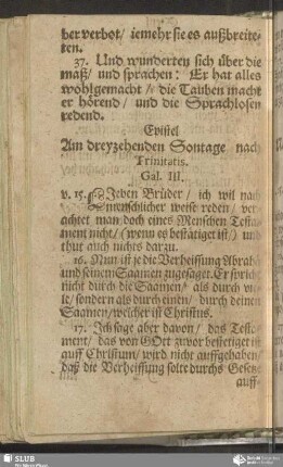 [Am dreyzehenden Sontage nach Trinitatis]