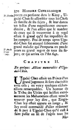Chapitre II. De quelques Actions memorables d'Ugadai-Chan