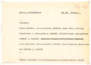 Theaterbau des Komödienhauses, Berlin: Schriftstück zum Fragebogen für das Handbuch »Das Deutsche Theater«