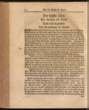 Der sechste Theil, Von Anliegen der Blasen