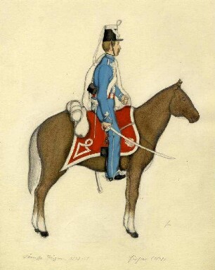 Uniformbild, Husar der dänischen Armee (1848-1851)