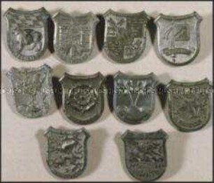 WHW-Abzeichen, Städtewappen des Gaues, Straßensammlung im Gau München-Oberbayern vom Januar 1940