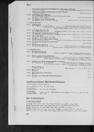 Aufbaustudium Molekularbiologie