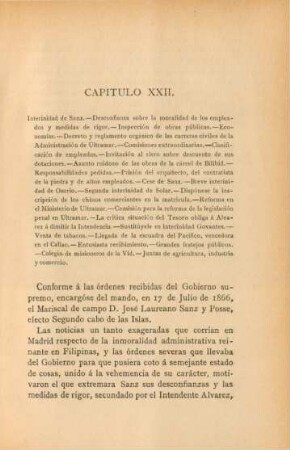 Capítulo XXII. Interinidad de Sanz. - ...