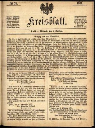 Ausgabe vom Mittwoch, den 04. Oktober 1871.