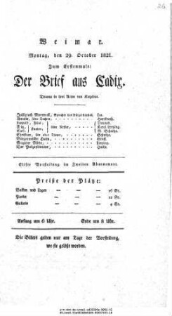 Der Brief aus Cadix