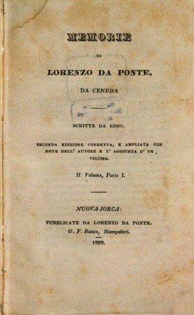 Memorie di Lorenzo DaPonte, da Ceneda : In tre volumi. Vol. 2, p. 1