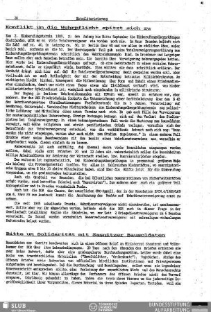 Bitte um Solidarität mit Sasnitzer Bausoldaten