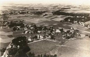 Lufbildschrägaufnahme Niederschöna. (Amtshauptmannschaft Freiberg). Waldhufendorf