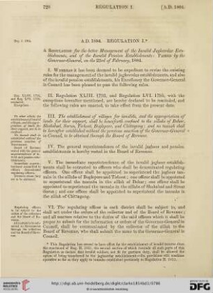 Regulations A.D. 1804