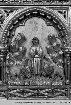 Paliotto mit Szenen aus dem Alten und Neuen Testament : Daniel in der Löwengrube