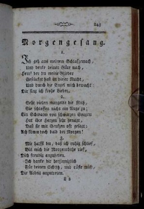 Morgengesang. - Nach dem Ite Missa est.