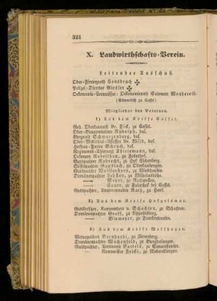 X. Landwirthschafts=Verein.
