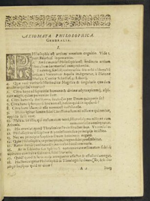 Axiomata Philosophica.