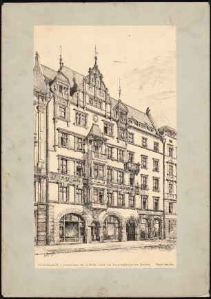 Wohnhaus mit Volkskaffeehaus Chausseestraße, Berlin: Perspektivische Ansicht