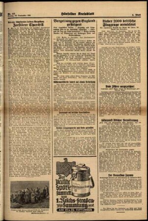 Zweite Ausgabe vom Freitag, den 20. September 1940.