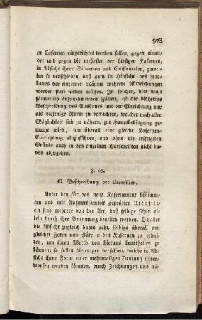 C. Beschreibung der Utensilien